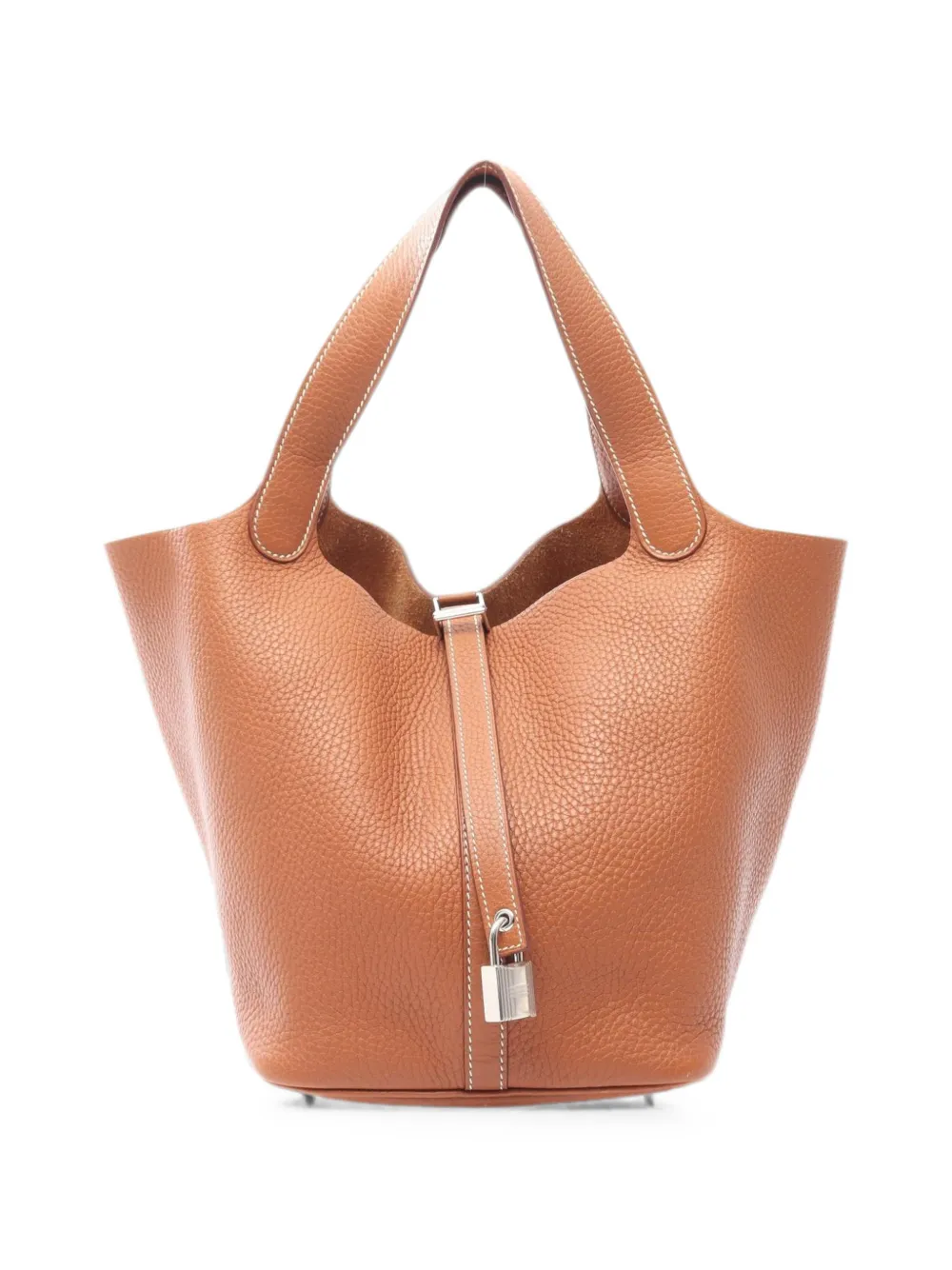 Hermès Pre-Owned 2016 MM Picotin Lock leather handbag - Marrone