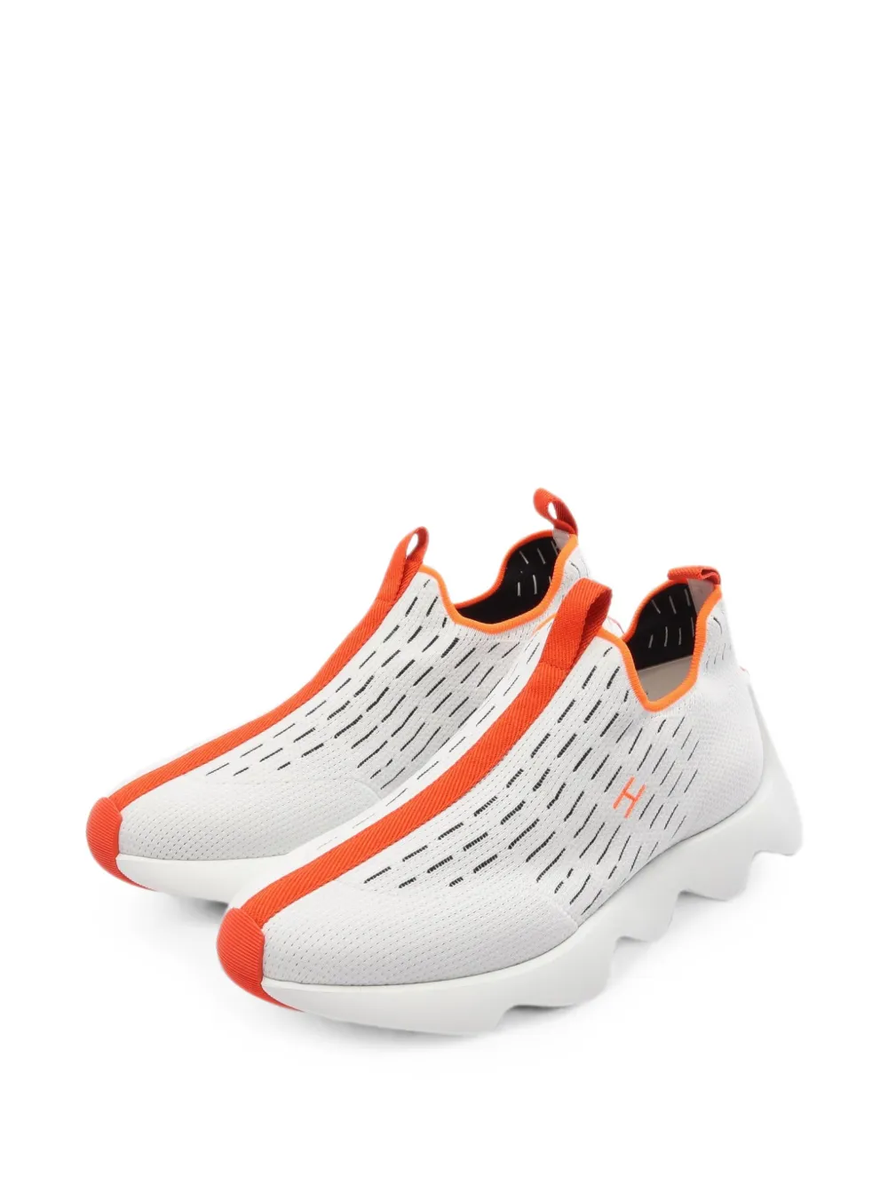 Pre-owned Hermes 2020s Eclair Slip-on Sneakers In White