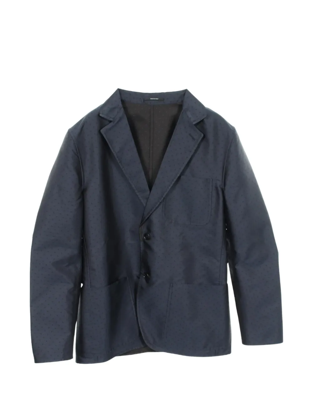 Hermès Pre-Owned 2010s dot-pattern reversible blazer - Blue
