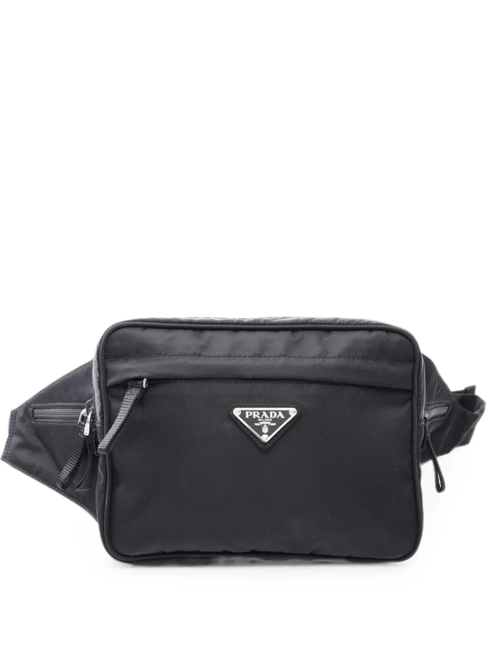 Prada Pre-Owned 2010s Gürteltasche mit Logo-Schild - Schwarz