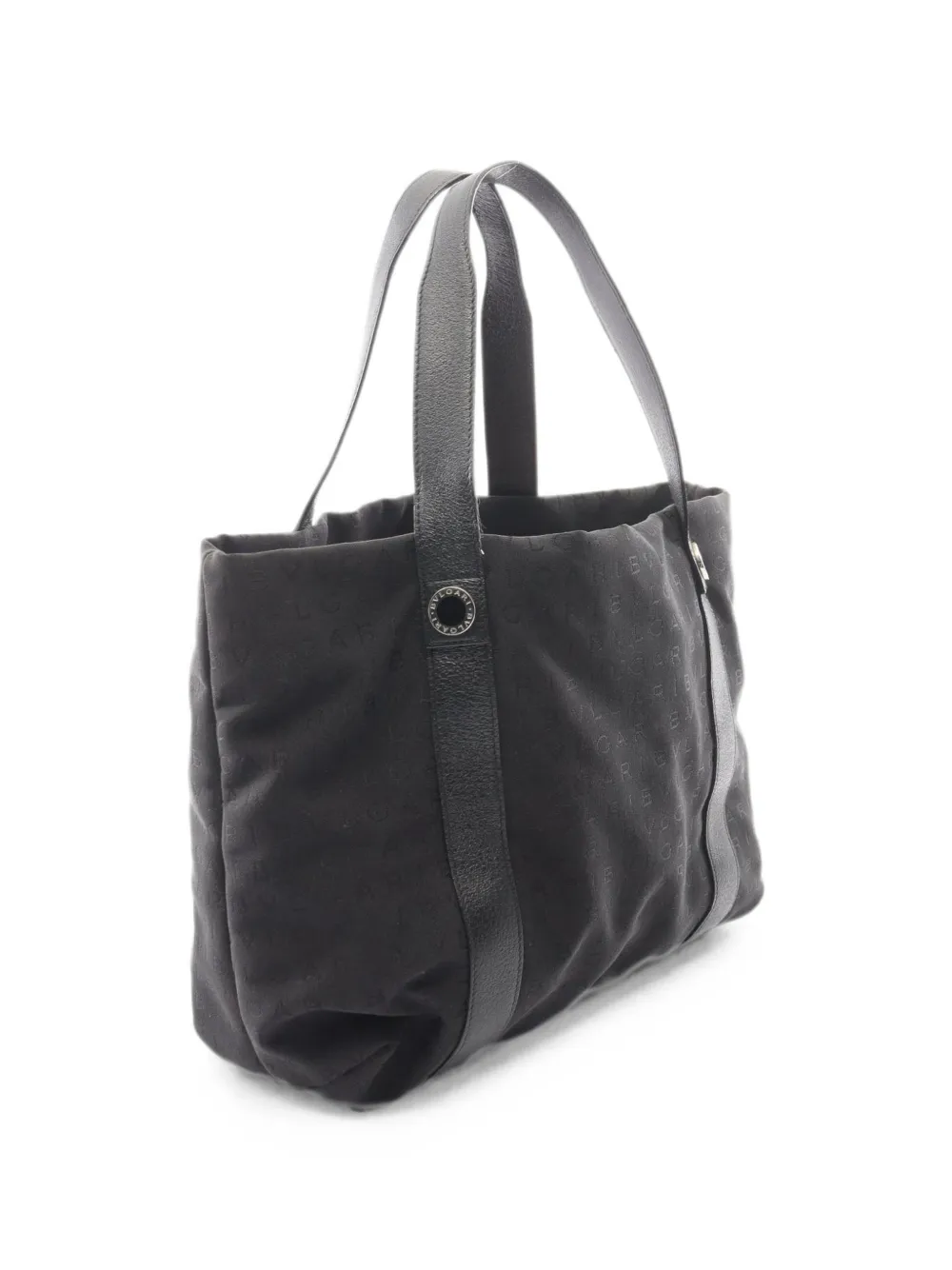 Pre-owned Bvlgari 2000s Logomania Tote Bag In Black