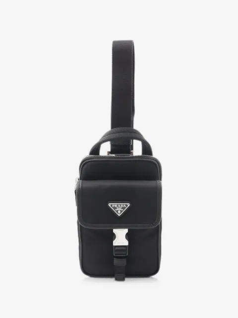 Prada Pre-Owned bolsa de hombro Re-Nylon y saffiano 2020