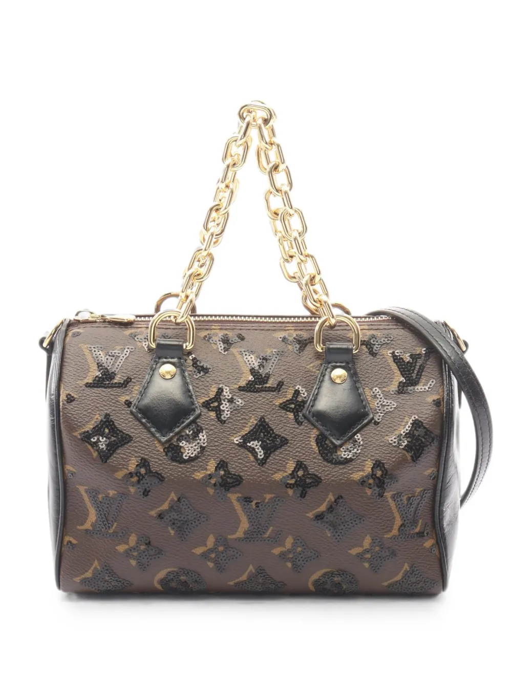 Louis Vuitton Pre-Owned 2010s Monogram sequin-details mini tote bag - Brown