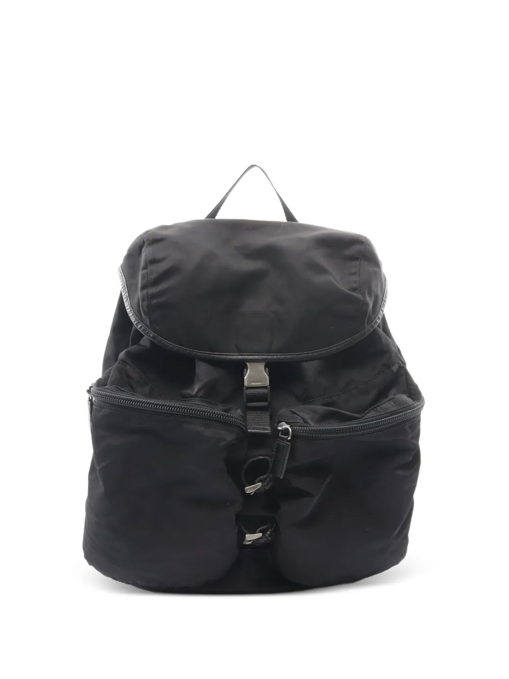 Prada Pre-Owned 2000s triangle-logo backpack - Schwarz