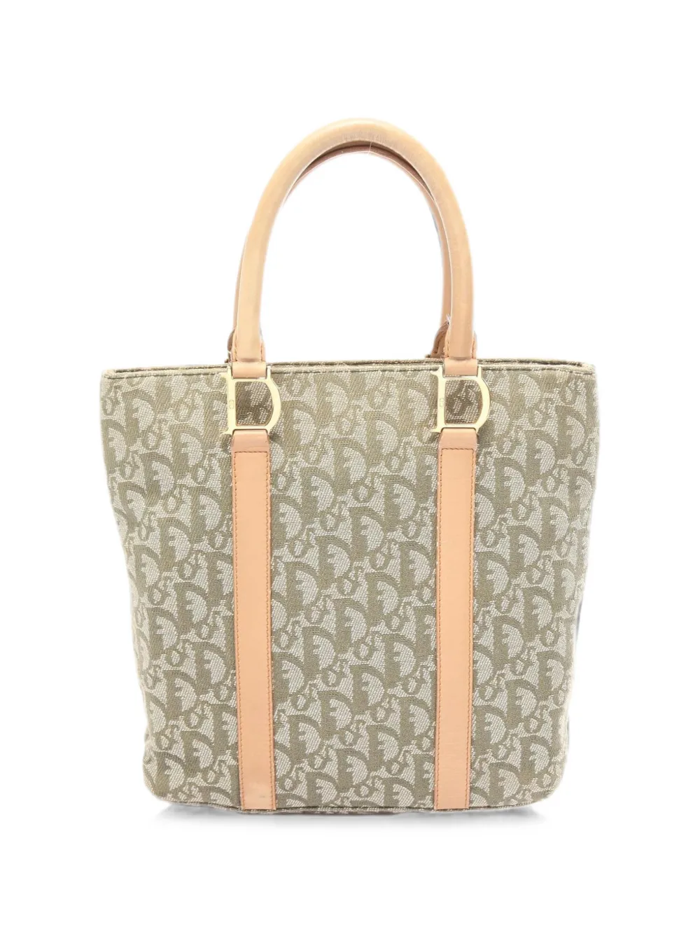 Pre-owned Dior 2000s Trotter Tote Bag In Green