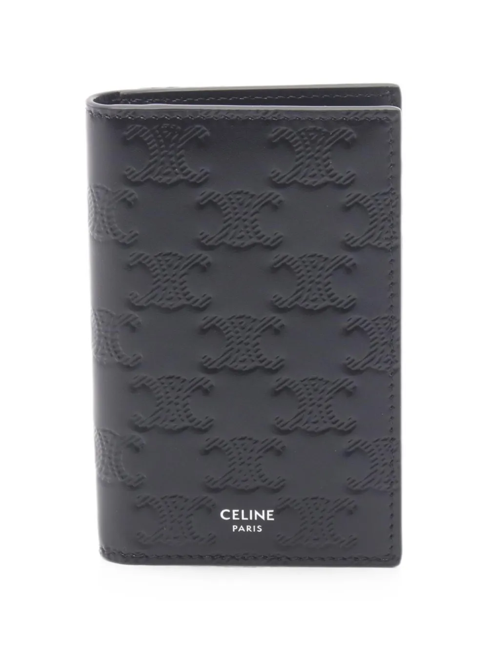 Celine Pre-Owned 2020s Triomphe embossed card case - Black