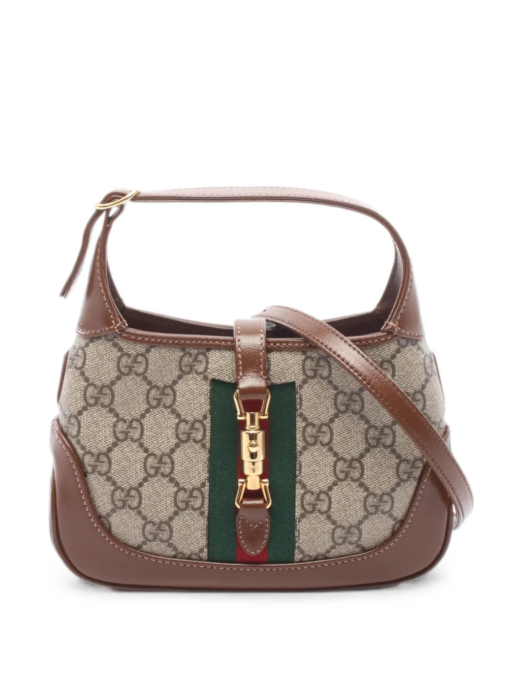 Gucci Pre-Owned 2010s Jackie 1961 GG Supreme mini shoulder bag - Nude