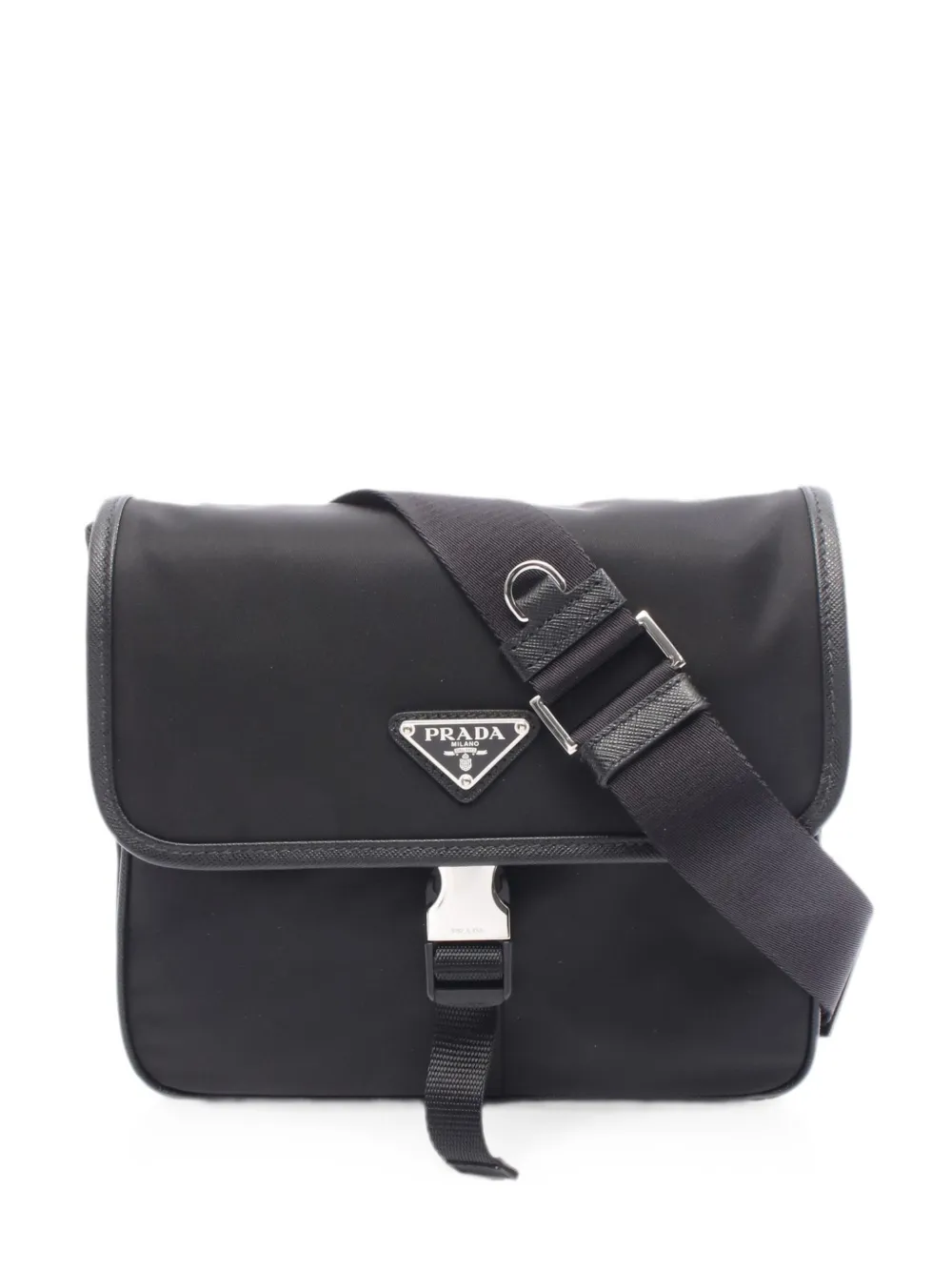 Prada Pre-Owned 2020 Small Saffiano leather trim shoulder bag - Schwarz