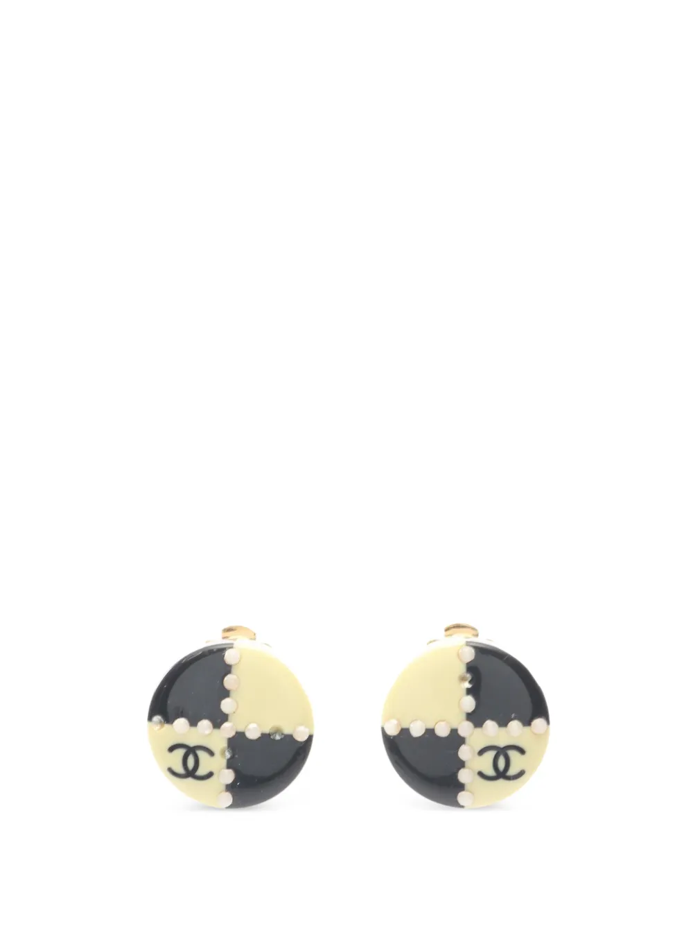 CHANEL Pre-Owned Orecchini a clip Coco Mark 2002 - Nero