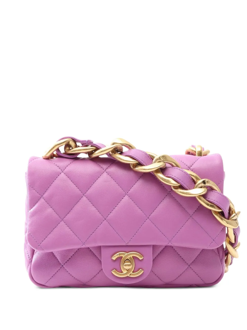 CHANEL Pre-Owned Matelassé chain shoulder bag - Pink