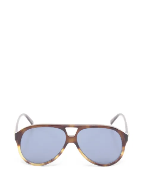 Gucci Pre-Owned tortoiseshell-effect pilot sunglasses