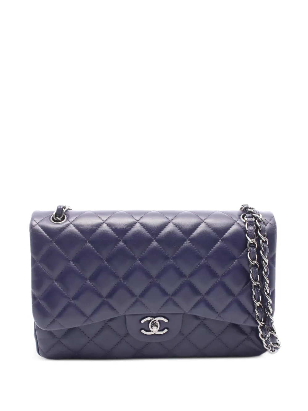 CHANEL Pre-Owned 2016-2017 large Classic Flap leather shoulder bag - Purple