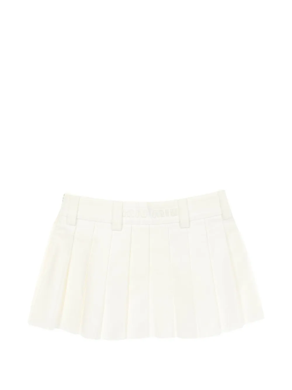 Miu Miu Pre-Owned 2010s pleated chino skirt - Bianco