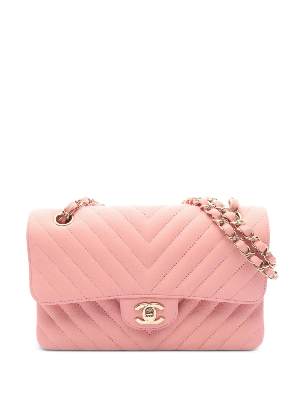 CHANEL Pre-Owned 2019 Double Flap cross body bag - Pink