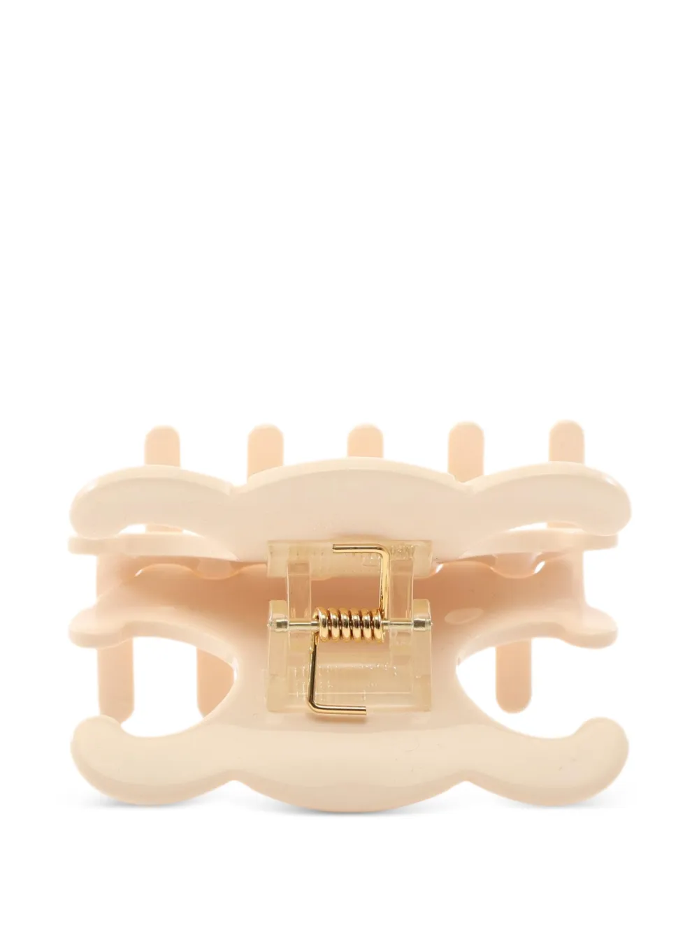 Celine Pre-owned 2020s Triomphe Hair Claw in Neutrals, view 3