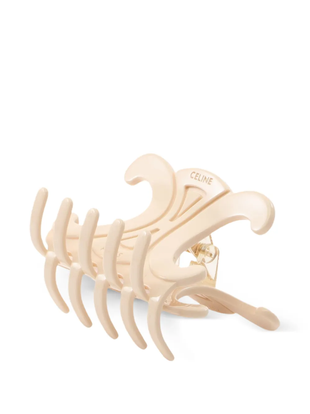 Celine Pre-owned 2020s Triomphe Hair Claw in Neutrals, view 2