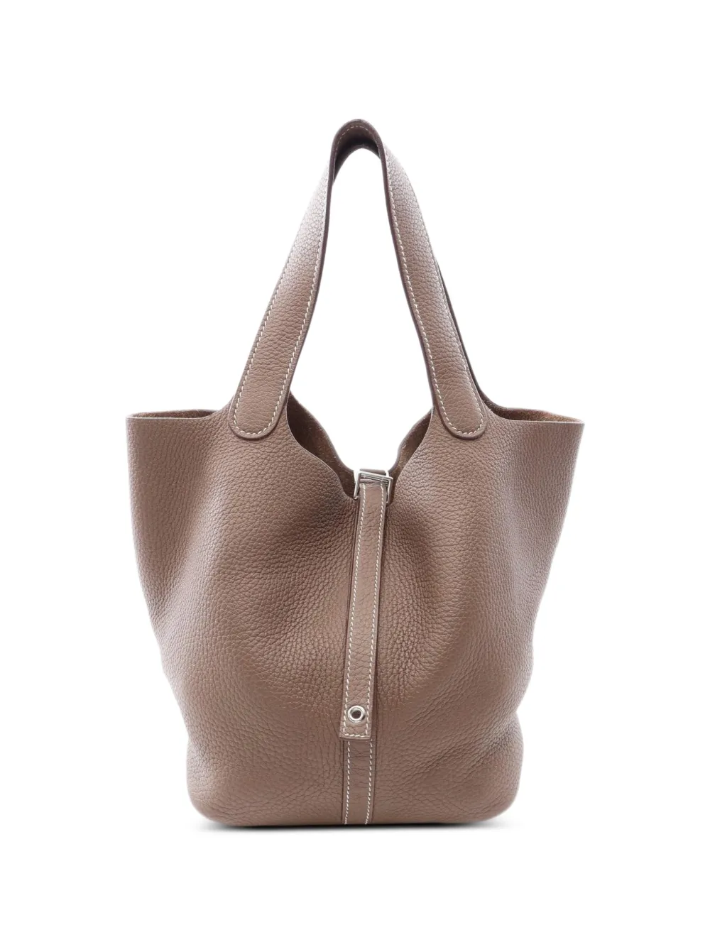 Hermès Pre-Owned 2020 MM Picotin Lock leather handbag - Braun