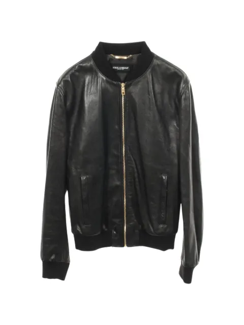 Dolce & Gabbana Pre-Owned chamarra bomber de piel 2010