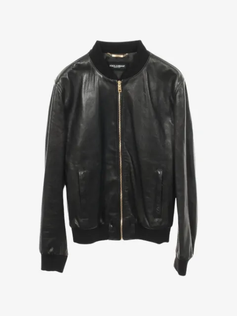 Dolce & Gabbana Pre-Owned 2010s leather bomber jacket