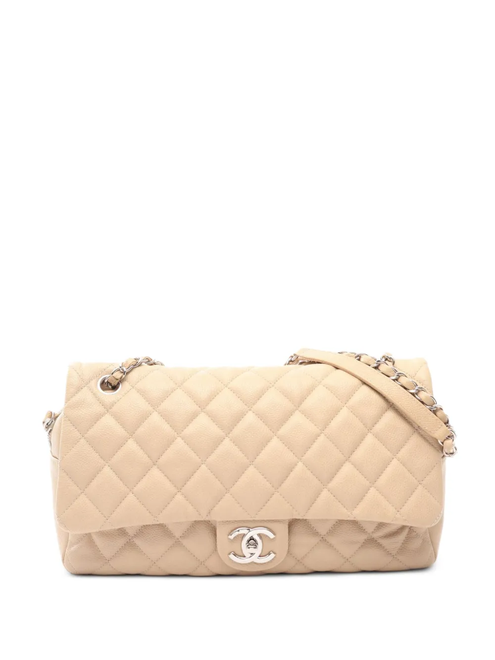 CHANEL Pre-Owned 2012-2013 Decamatlassé Caviar shoulder bag - Neutrals