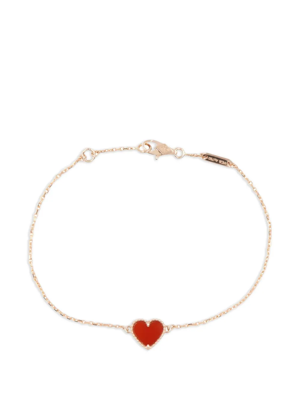 Van Cleef & Arpels Pre-Owned 2010s Sweet Alhambra heart-pendant bracelet - Rosa