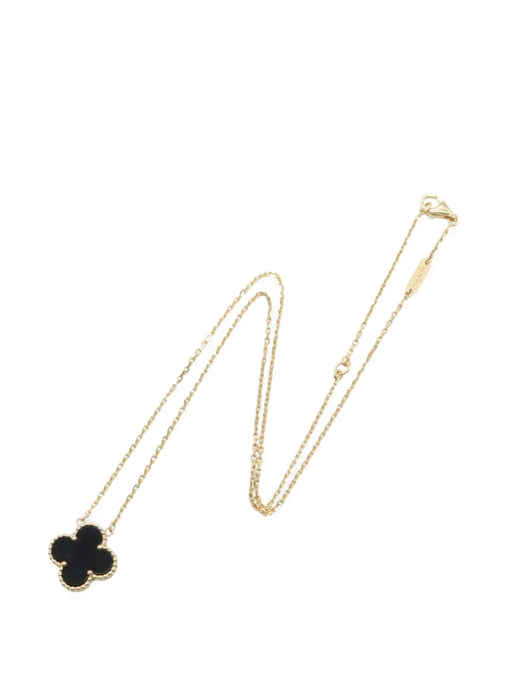 Van Cleef & Arpels Pre-Owned 2010s Vintage Alhambra onyx necklace - Gold