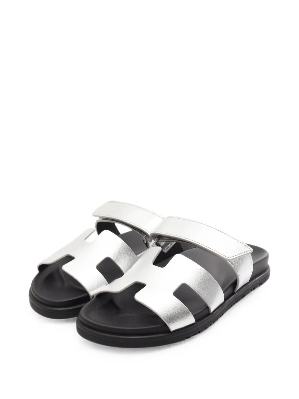 Hermès Pre-Owned 2020s Siffle touch-strap slide sandals - Argento