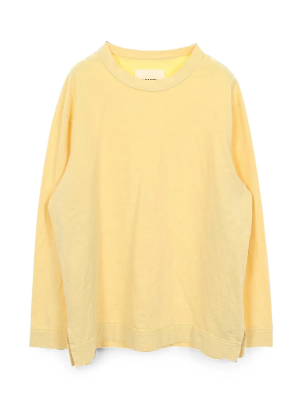 Pre-owned Jil Sander 2010s Side Slit T-shirt In Yellow