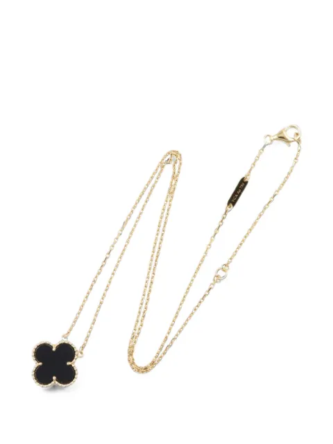 Van Cleef & Arpels Pre-Owned 2010s Vintage Alhambra onyx necklace