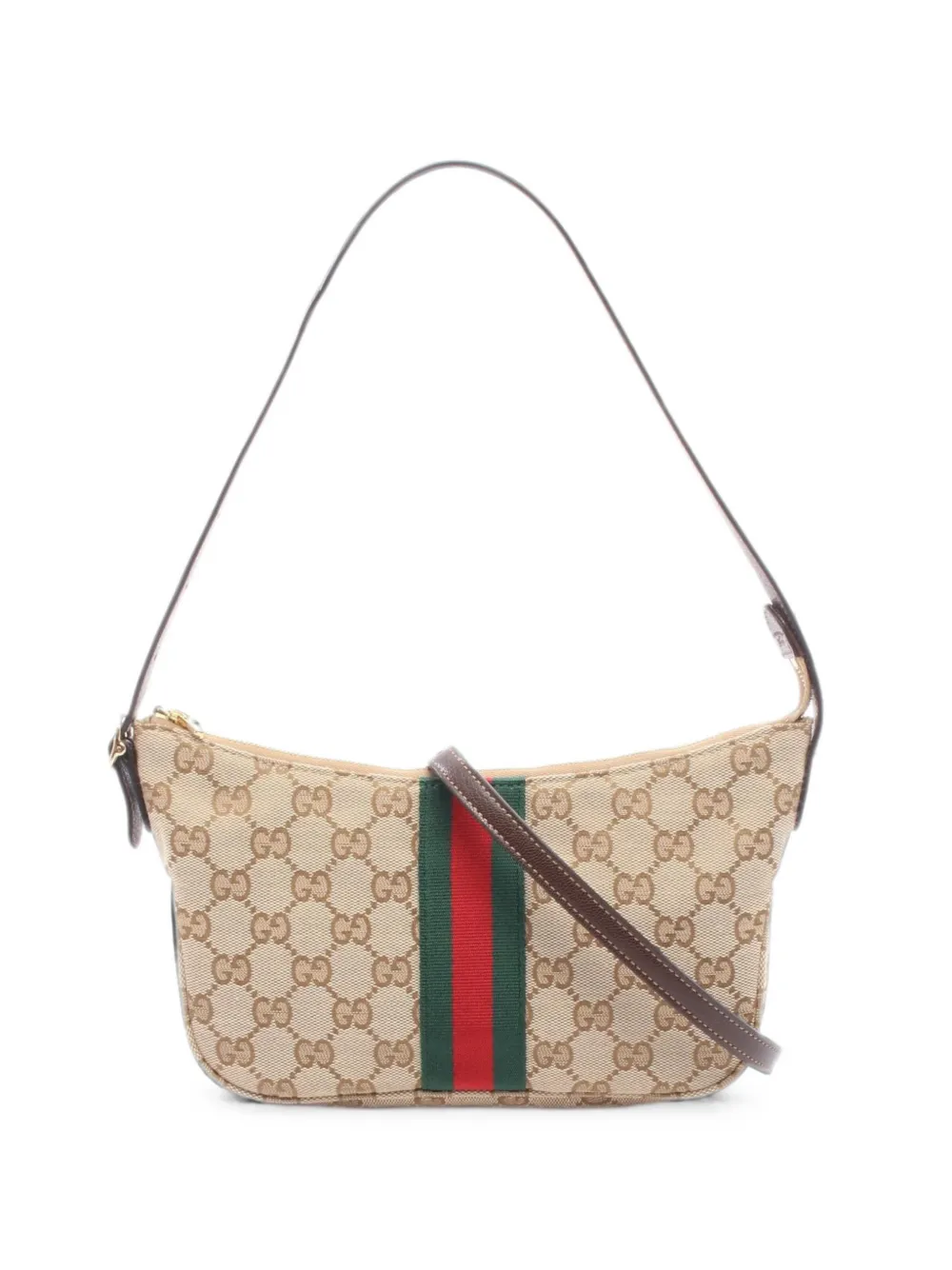 Gucci Pre-Owned 2020s small Lunetta GG Canvas Web crossbody bag - Toni neutri