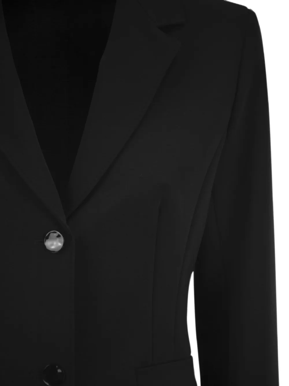 Max Mara Blazer met enkele rij knopen Zwart
