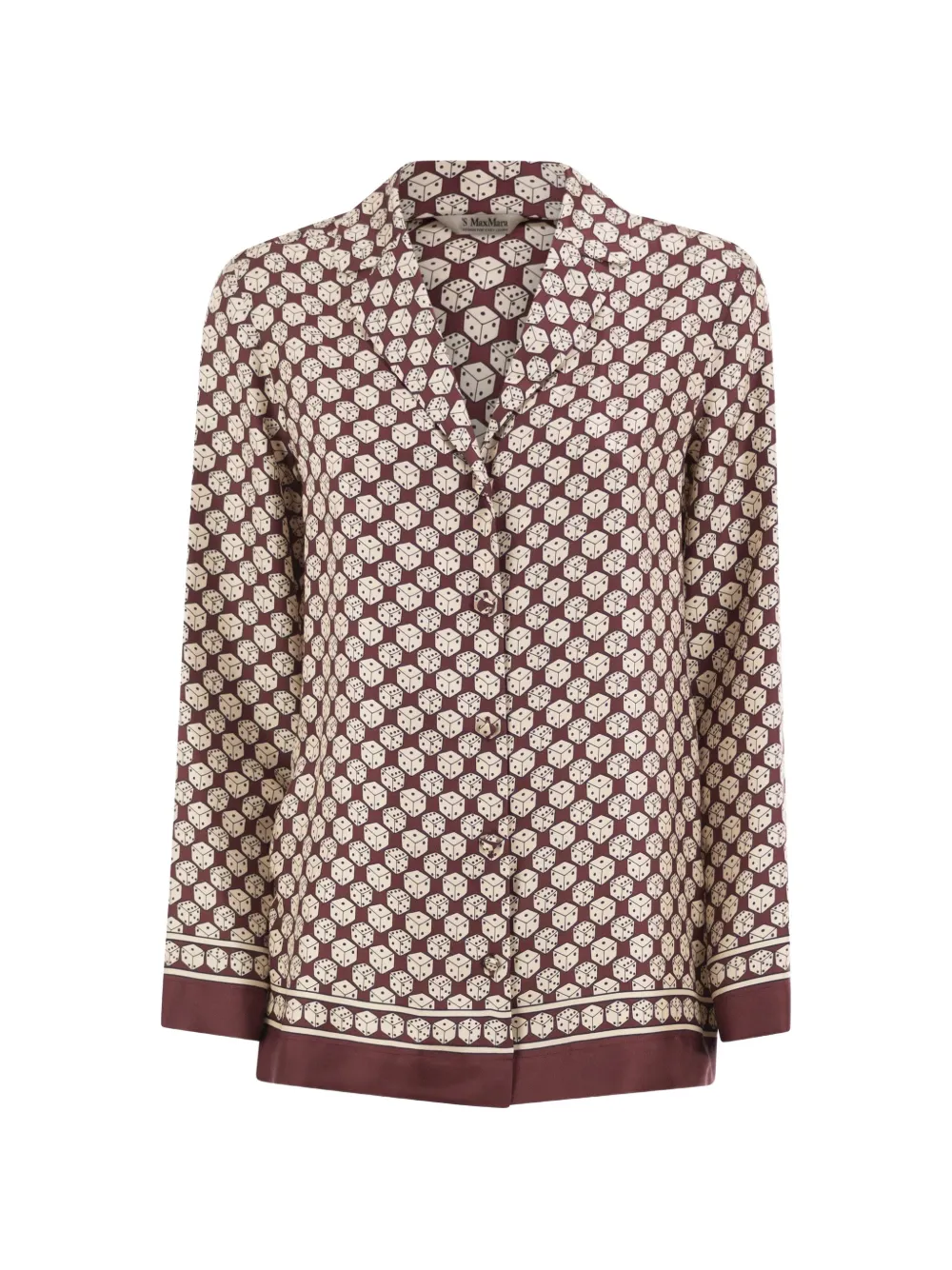 'S Max Mara Zijden blouse met print Bruin