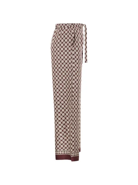 'S Max Mara pantalones de seda con dados estampados