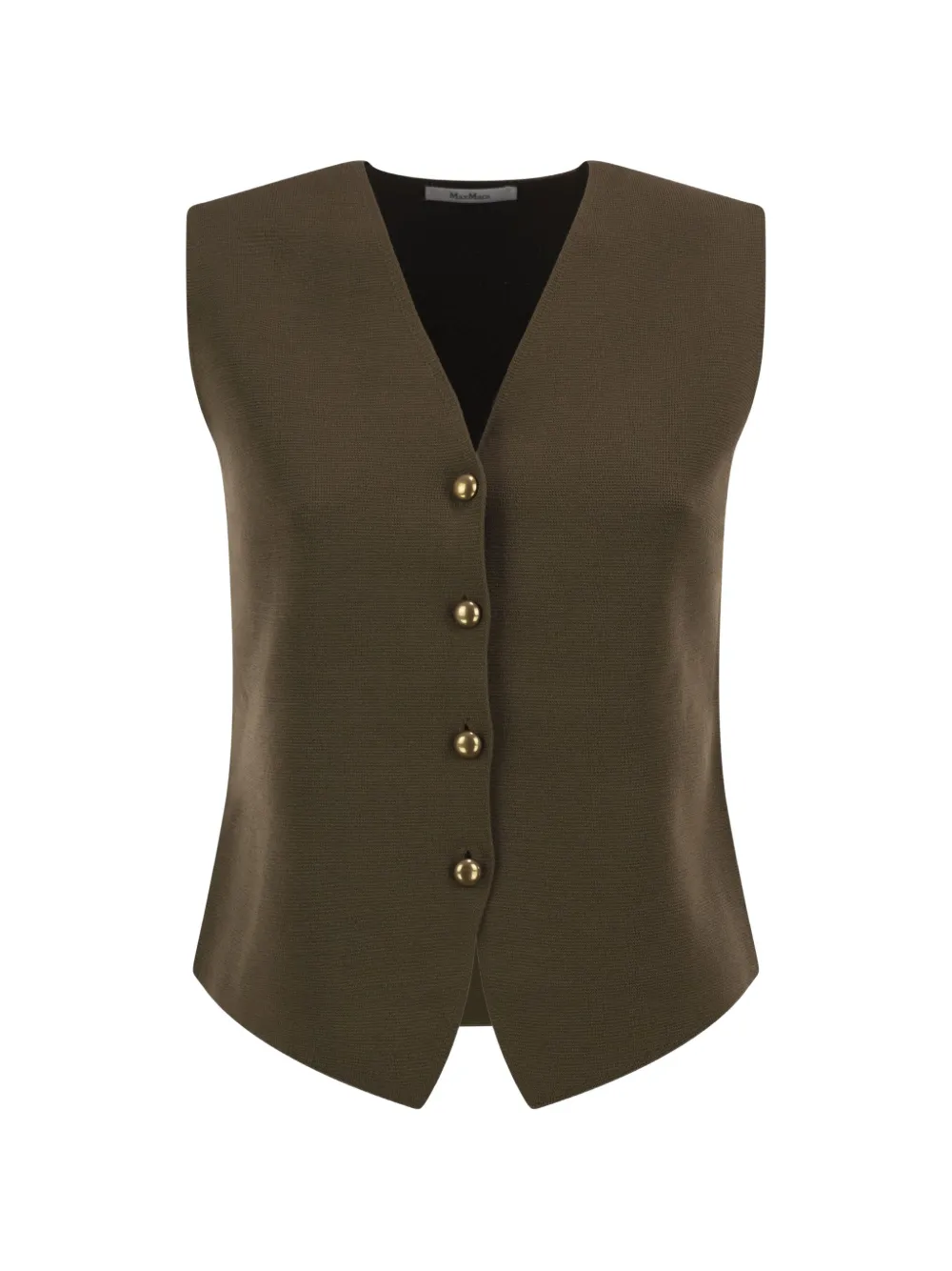 Max Mara button-fastening knitted waistcoat - Grün