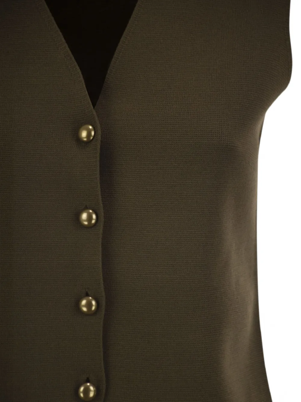 Max Mara Gebreide gilet met knoopsluiting Groen