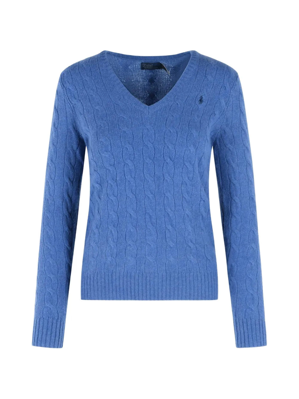 Polo Ralph Lauren cable-knit V-neck sweatshirt - Blu