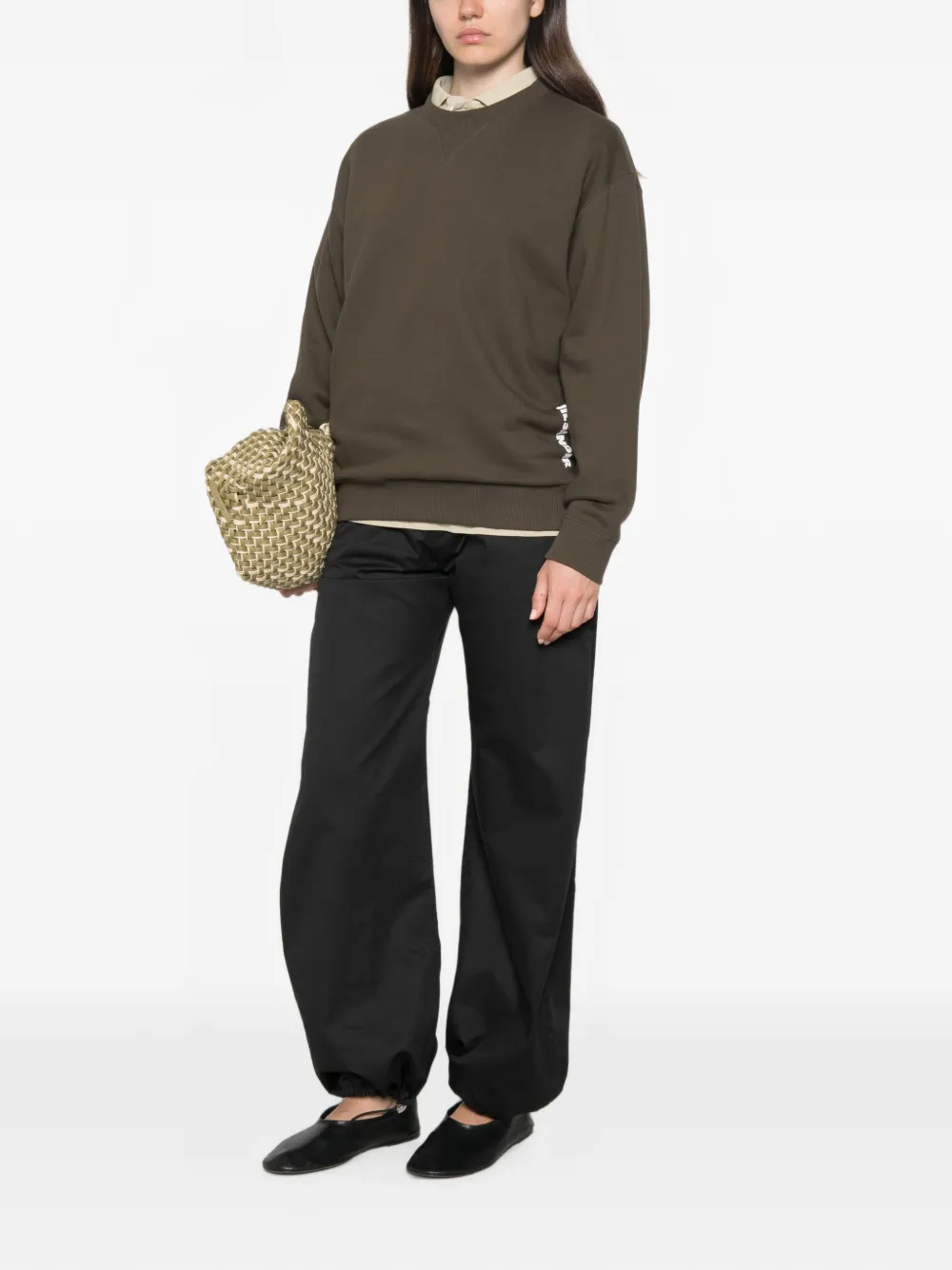 Jil Sander Trui met logoprint Groen
