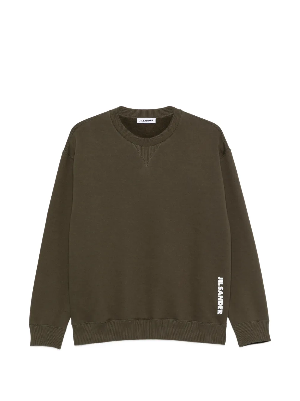 Jil Sander logo-print crew-neck sweater - Verde