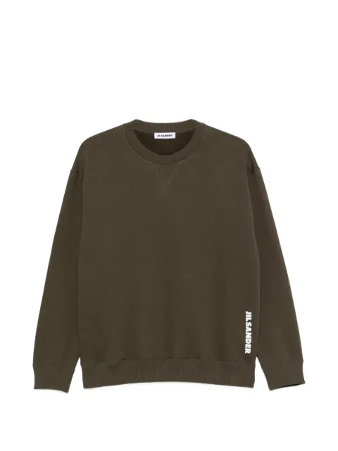 Jil Sander logo-print crew-neck sweater