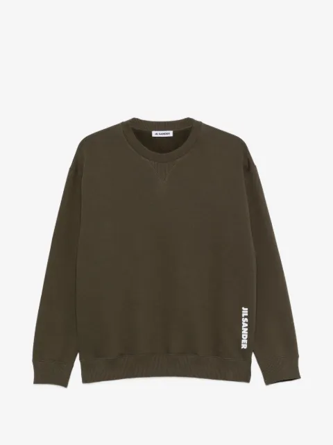 Jil Sander logo-print crew-neck sweater