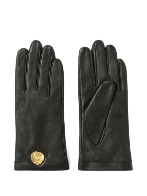 Claudie Pierlot logo-plaque leather gloves