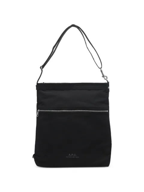 A.P.C. Archive logo-print zip-pocket messenger bag