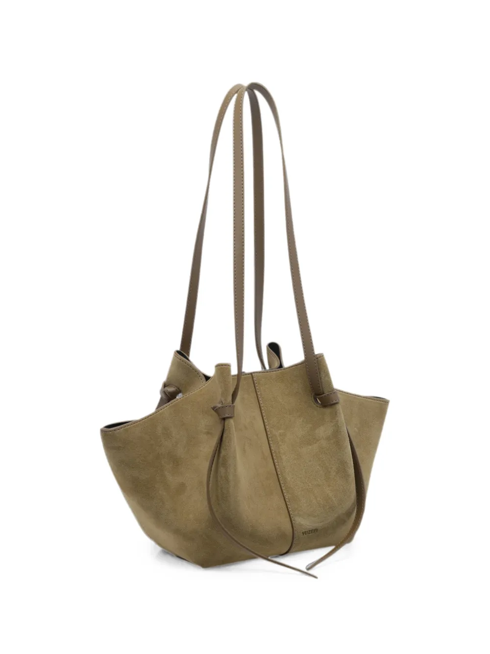 Yuzefi Mochi suede shoulder bag - Marrone