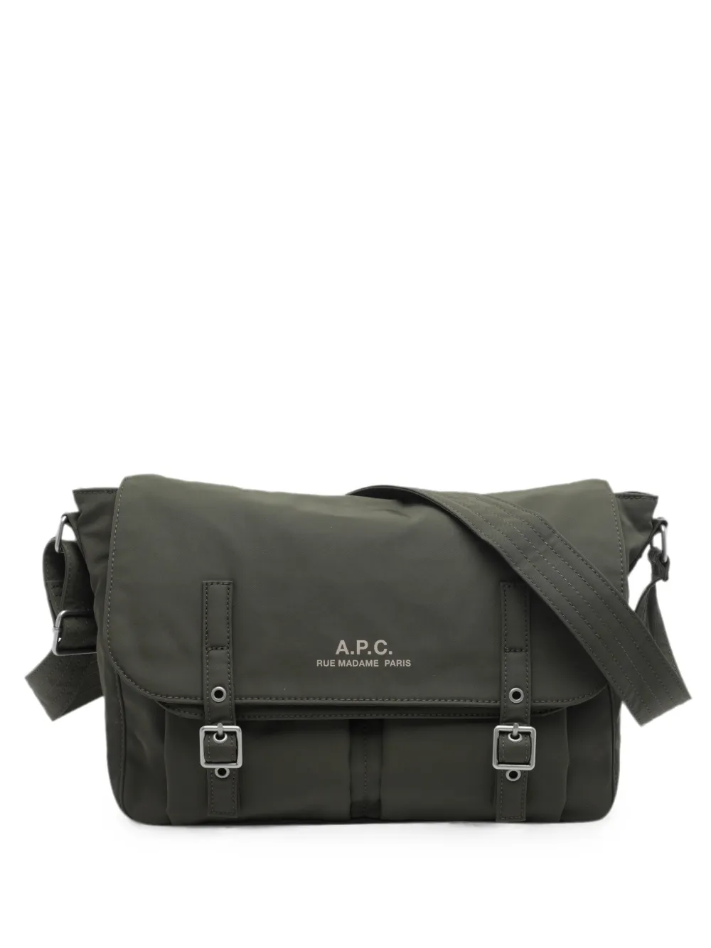 A.P.C. Archive buckle-fastening shoulder bag - Verde