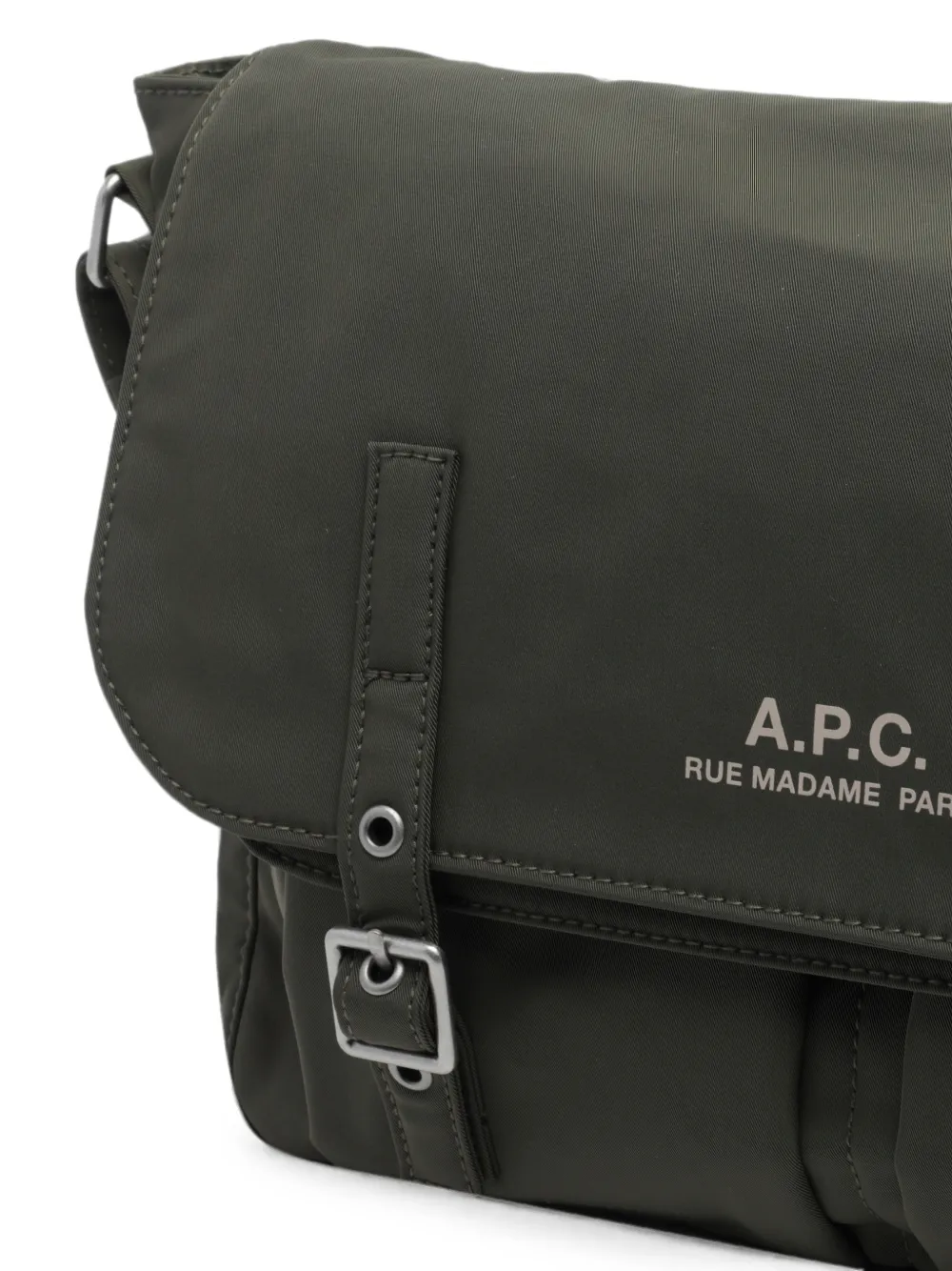 A.P.C. Archive schoudertas met gespsluiting Groen