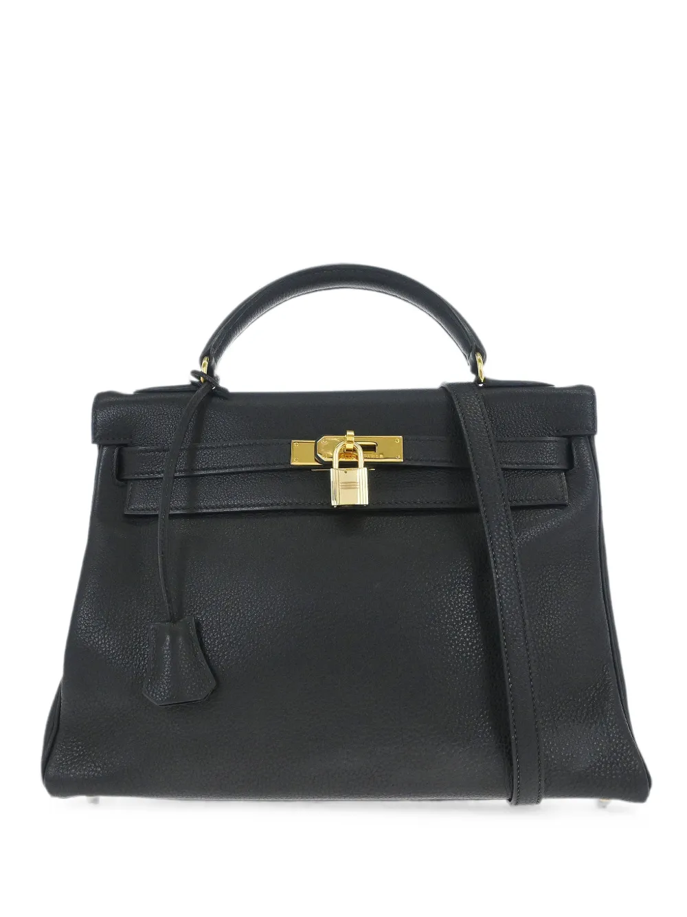 Hermès Pre-Owned 1996 Togo Kelly 32 tote bag - Nero