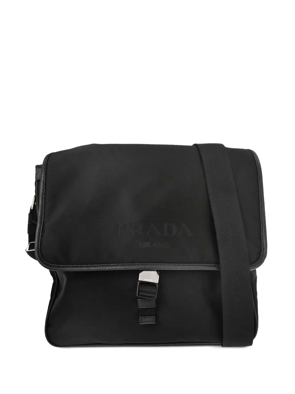Prada Pre-Owned 2010s Tessuto buckle-fastening shoulder bag - Nero