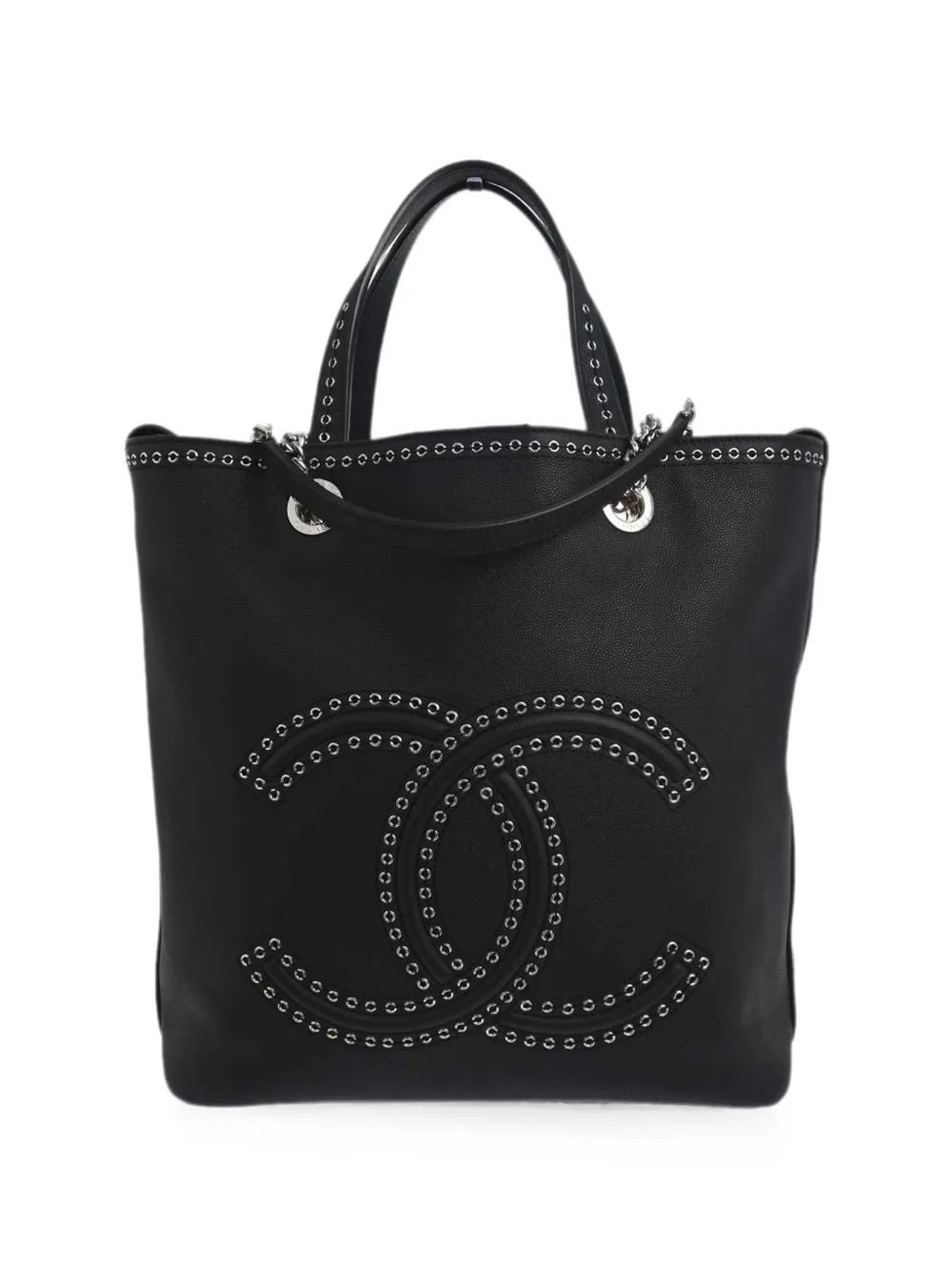 CHANEL Pre-Owned 2019 Coco Eyelets tote bag - Nero