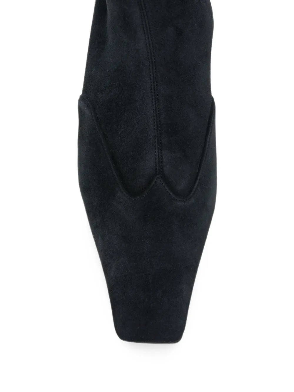 KHAITE Nevada stretch heeled ankle boots Blauw
