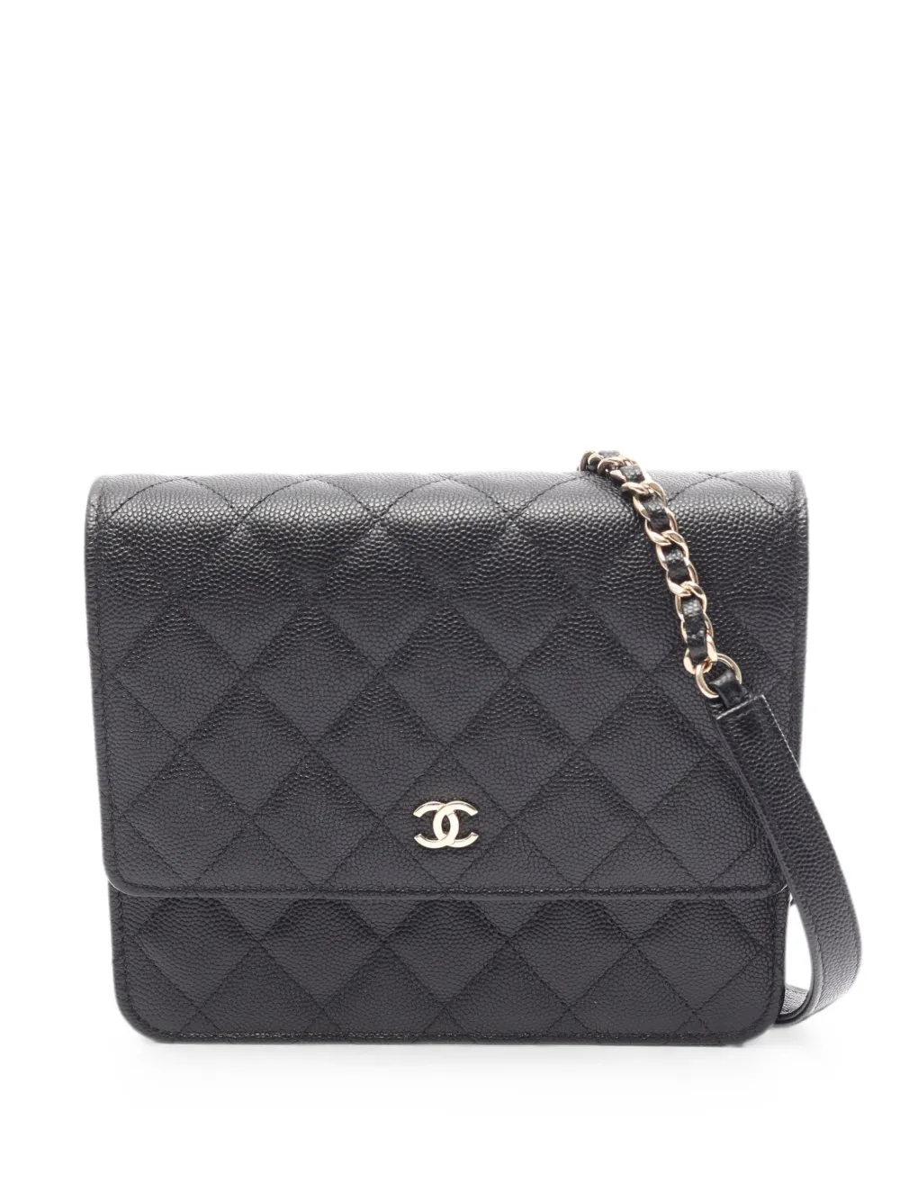 CHANEL Pre-Owned 2018-2019 matelassé wallet - Black
